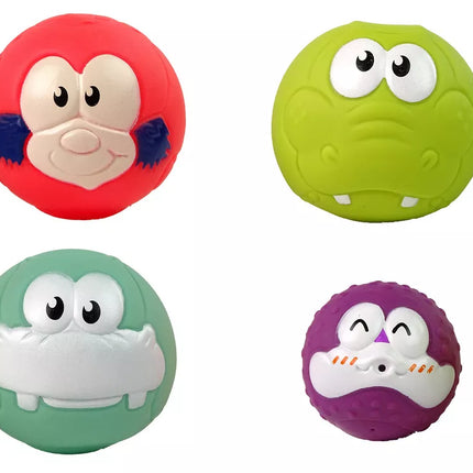 Žaislinis vonios krepšinis „Žirafa“ su guminiais kamuoliukais