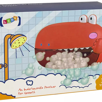 Muilo burbulų vonios žaislas raudonas dinozauras su baterijomis