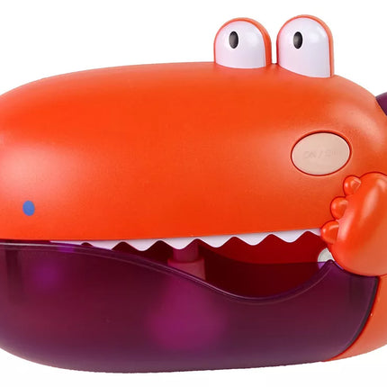 Muilo burbulų vonios žaislas raudonas dinozauras su baterijomis