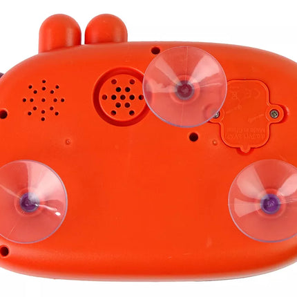 Muilo burbulų vonios žaislas raudonas dinozauras su baterijomis