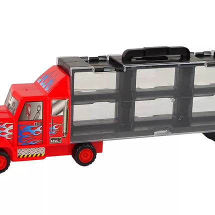 Transporto sunkvežimio ir lenktyninio automobilio rinkinys, 12 vnt.