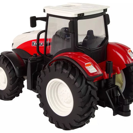 Žemės ūkio traktorius 1:24, nuotoliniu būdu valdomas R/C, ūkininko, baltas, raudonas