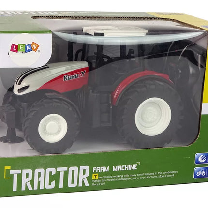 Žemės ūkio traktorius 1:24, nuotoliniu būdu valdomas R/C, ūkininko, baltas, raudonas