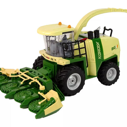 Nuotoliniu būdu valdomas kombainas su dūmų, šviesos ir garso efektais 2.4G 1:24