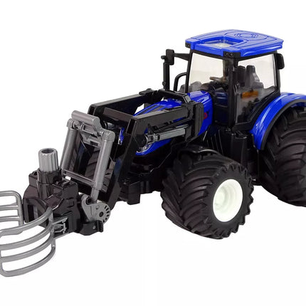 Nuotoliniu būdu valdomas traktorius su rankena, mėlynas