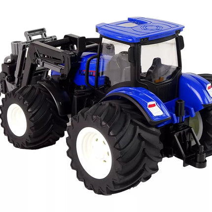 Nuotoliniu būdu valdomas traktorius su rankena, mėlynas