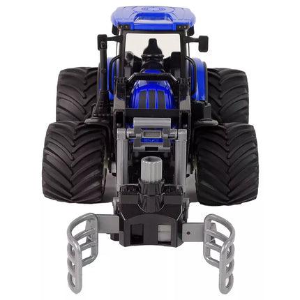 Nuotoliniu būdu valdomas traktorius su rankena, mėlynas