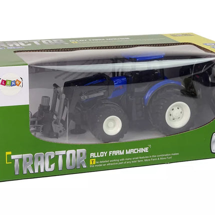 Nuotoliniu būdu valdomas traktorius su rankena, mėlynas