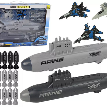 Karinio povandeninio laivo armijos rinkinys reaktyviniai lėktuvai "Bombshells"