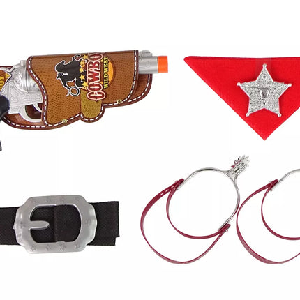 Šerifo kaubojaus rinkinys, šautuvas, revolveris