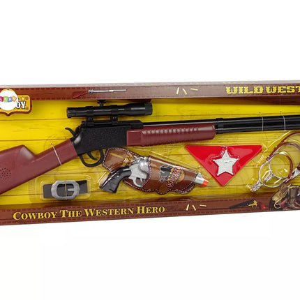 Šerifo kaubojaus rinkinys, šautuvas, revolveris