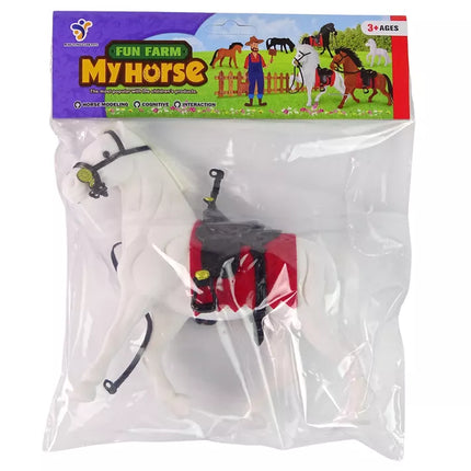 Baltųjų arklių fermos balno figūrėlė