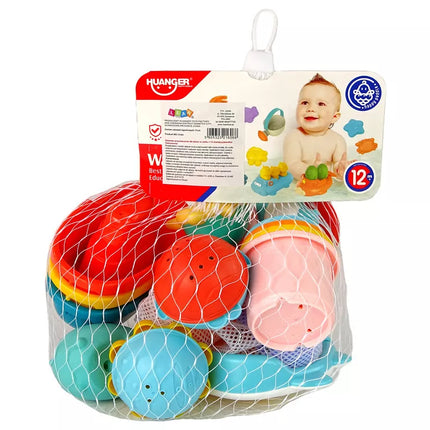 Vandens gyvūnai, guminis tinklelis maudynių rinkinys. Jūrų gyvūnai, 17 vienetų