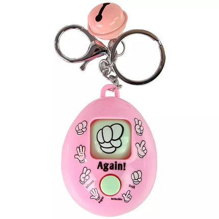 Rožinis Akmens, popieriaus, žirklių žaidimo raktų pakabukas