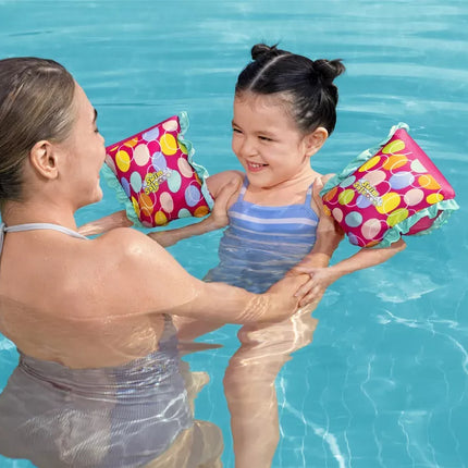 Rožinės Bestway 32182 plaukimo rankovės S/M