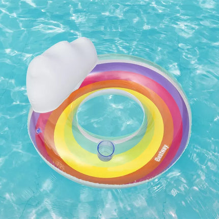 Pripučiamas plaukimo ratas 107 cm Rainbow Bestway 43647