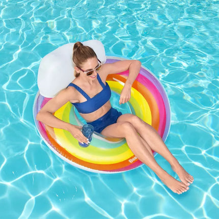 Pripučiamas plaukimo ratas 107 cm Rainbow Bestway 43647