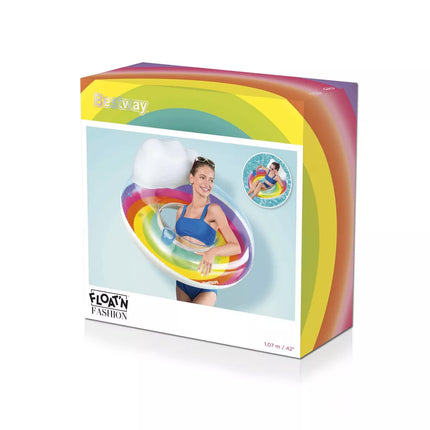 Pripučiamas plaukimo ratas 107 cm Rainbow Bestway 43647
