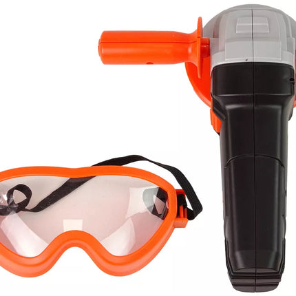 ""Pasidaryk pats" šlifuoklio rinkinys su baterijomis ir apsauginiais akiniais"