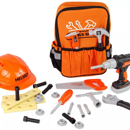 ""Pasidaryk pats" rinkinys kuprinėje Šalmas Įrankiai Oranžinė"