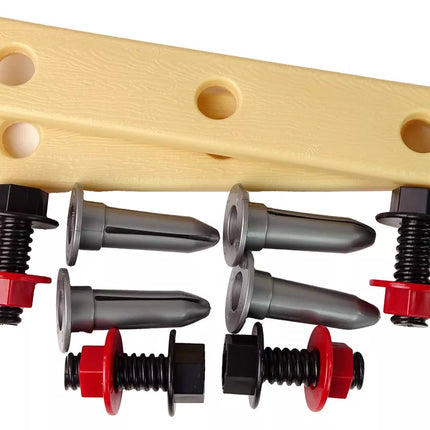 Žalias "Pasidaryk pats" rinkinys su atsuktuvo lagaminėliu ir baterijomis