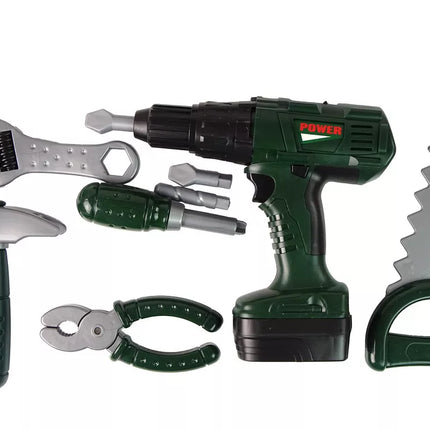 Rankinių įrankių rinkinys Akumuliatorinis atsuktuvas Organizuotuvas Žalias