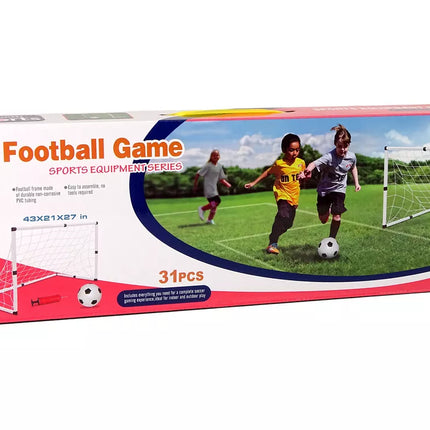 Dideli futbolo vartai vaikams + Futbolas su pompa, Futbolo žaidimas