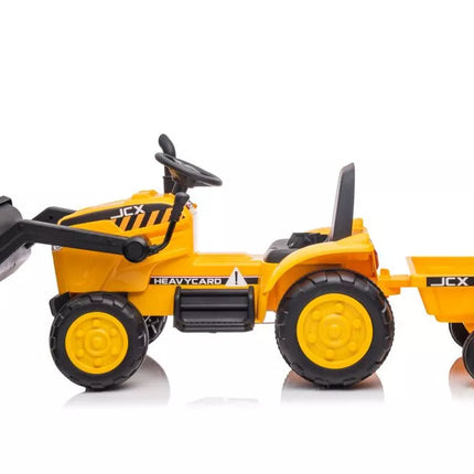 Akumuliatorinis traktorius su priekaba S617, geltonas