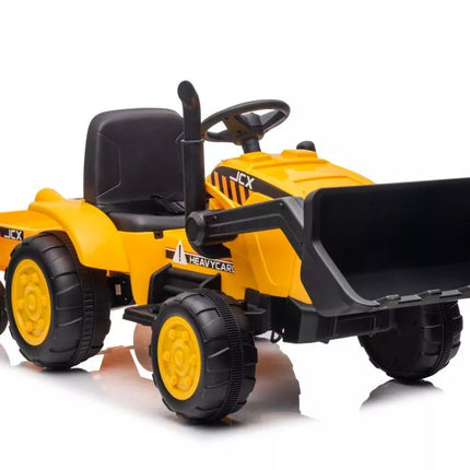 Akumuliatorinis traktorius su priekaba S617, geltonas