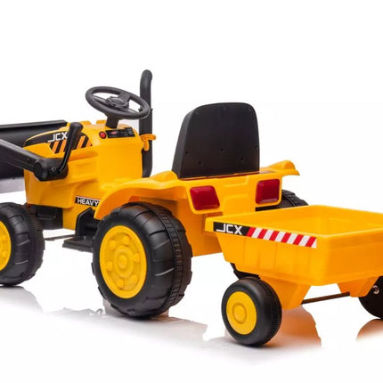 Akumuliatorinis traktorius su priekaba S617, geltonas