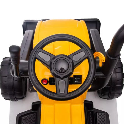 Akumuliatorinis traktorius su priekaba S617, geltonas