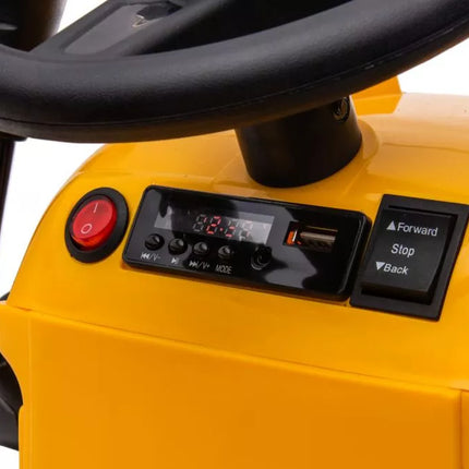 Akumuliatorinis traktorius su priekaba S617, geltonas