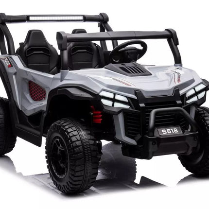 Akumuliatorinis automobilis S618 pilkas 4x4