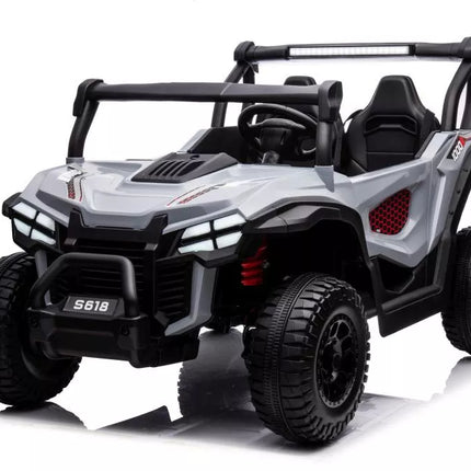 Akumuliatorinis automobilis S618 pilkas 4x4