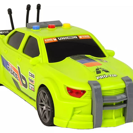 Lenktyninis automobilis su šviesomis ir garsais, žalias, 1:16