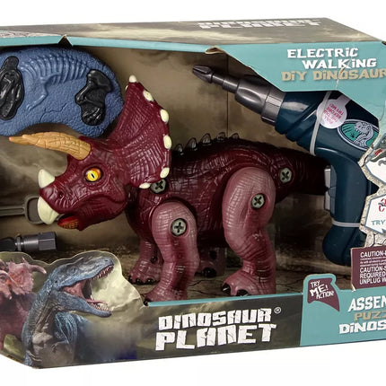 Besistrakis dinozauras su grąžtu, plastikinis