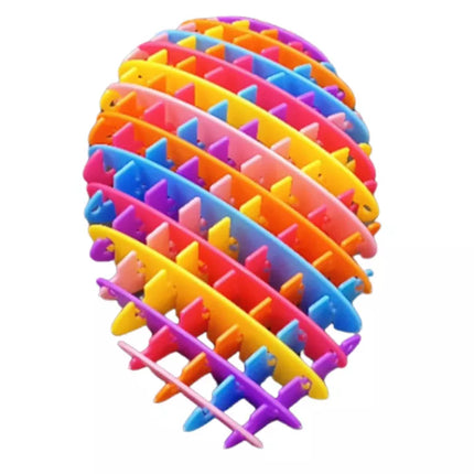 Vaivorykštinis žaislas, antistresinis, lankstus, sensorinis, spalvingas, 10 cm