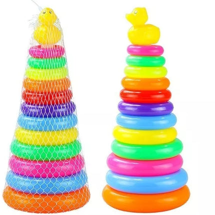 Žaisliniai bokštelio žiedai kūdikiams ir vaikams