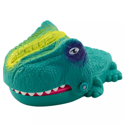 Žalias dinozauras, atakuojantis arkadinį žaidimą