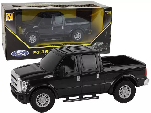 Ford F-350 Pikapas su frikciniu varikliu 1:28, juodas