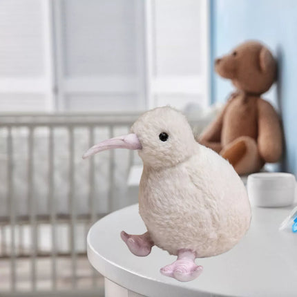 Pliušinis kivio paukščio pliušinis žaislas- talismanas, minkštas žaislas baltas, 17 cm