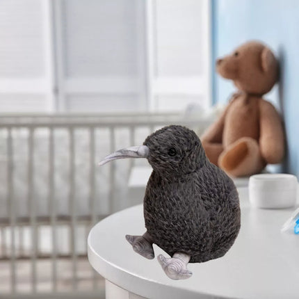 Pliušinis kivio paukštis, talismanas, juodas, 21 cm