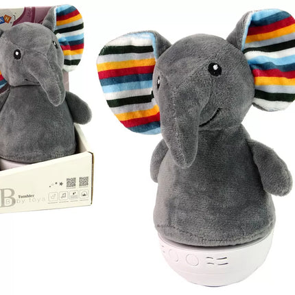 Šokantis dramblys, lempa ir muzika