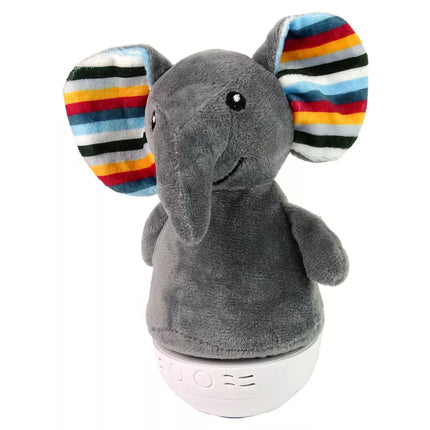 Šokantis dramblys, lempa ir muzika