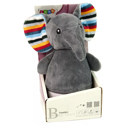 Šokantis dramblys, lempa ir muzika