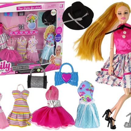 Lėlė Emily su priedais, nusiimamos suknelės
