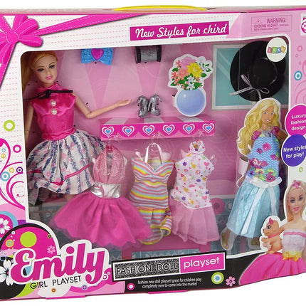 Lėlė Emily su priedais, nusiimamos suknelės