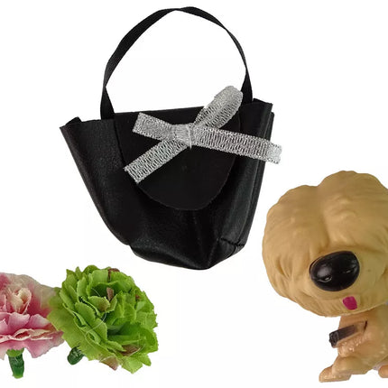 Lėlė Baby Emily su šuniuko rankine ir gėlėmis