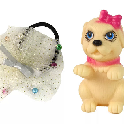 Lėlė vaikams Emilija su šunimi ilgais plaukais