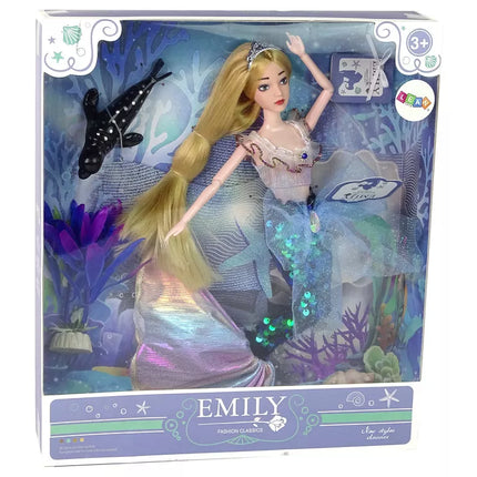 Lėlė kūdikis undinėlė Emily su žaliais aksesuarais